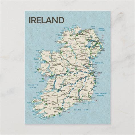 map postcards ireland map postcard ireland