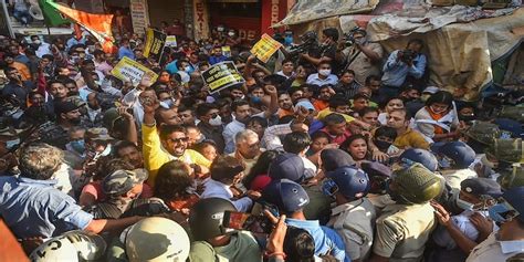 Kolkata Chaos Erupted As Police Denied Bjps Rally Against Reduction Of States Vat In Fuel Price