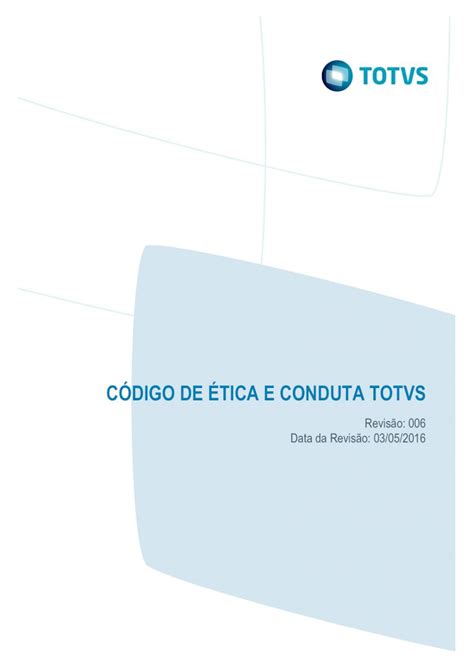 Pdf CÓdigo De Ética E Conduta Totvs Dokumentips