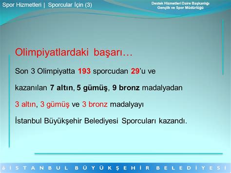 Destek Hizmetleri Daire Ba Kanl Gen Lik Ve Spor M D Rl Ppt Indir