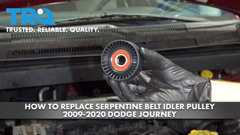 How To Replace Serpentine Belt Idler Pulley 2009 2020 Dodge Journey Youtube