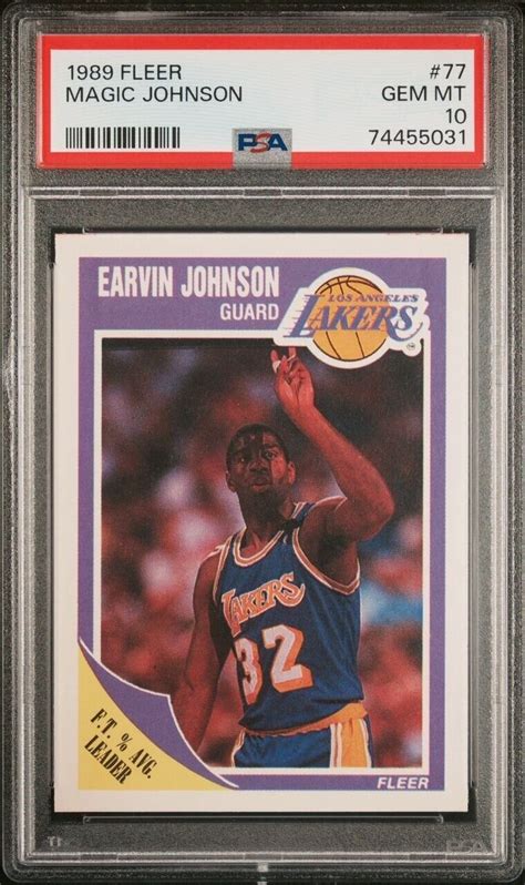 Magic Johnson 1989 Fleer 77 Base PSA 10 Price Guide Sports Card Investor