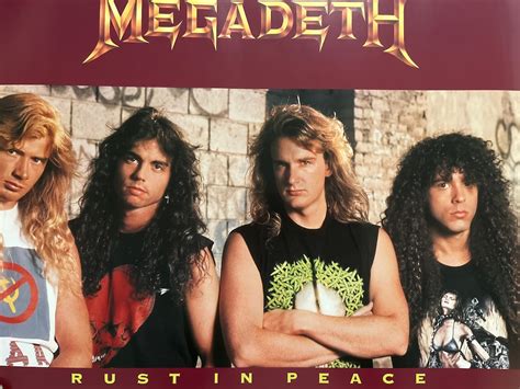 Megadeth Rust In Peace Promo Tour Poster Double Sided Poster Vintage