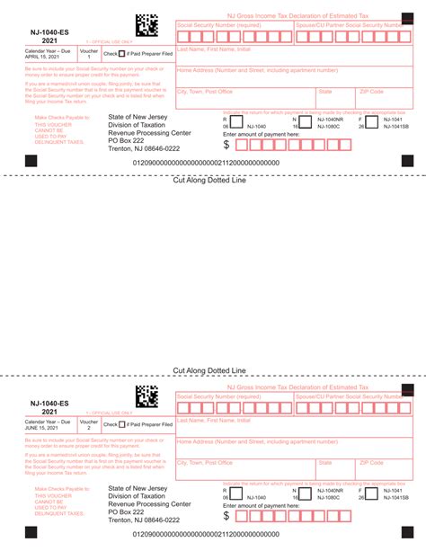 Nj State Income Tax Forms Printable Printable Forms Free Online