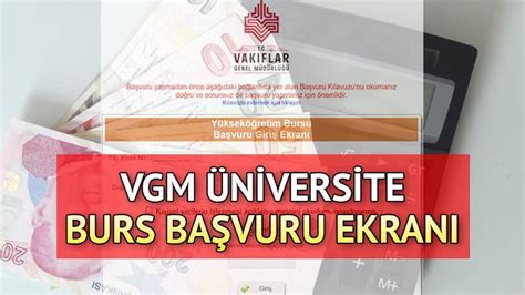 VGM YÜKSEKÖĞRETİM BURS BAŞVURULARI 2023 2024 Vakıflar Genel Müdürlüğü