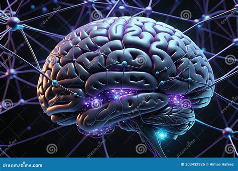 Neural Illumination Human Brain Illuminated From Within Showcasing A