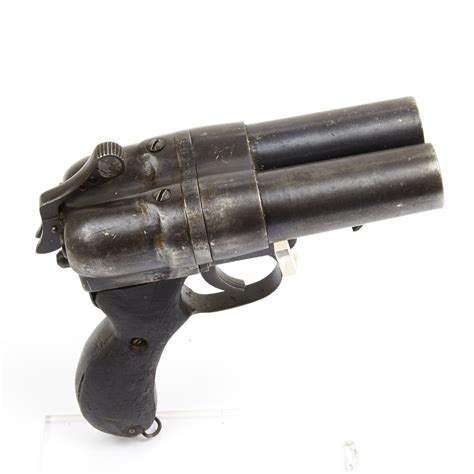 Original Japanese Wwii Type 90 Double Barrel Flare Pistol Chinese