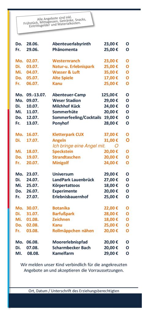 SommerFERIEN Verbindliche Anmeldung für das ppt herunterladen