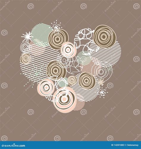 Stylized Heart Illustration Stock Vector Illustration Of Pattern