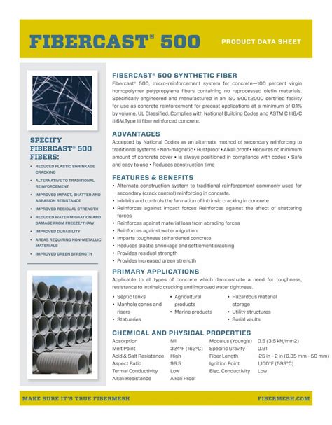FIBERCASTÂ® 500 - Fibermesh