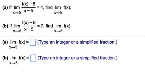 Solved A If Modifyingbelow Lim With X Right Arrow 5