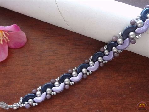 Beaded Par Puca Bracelet Pattern Swirling Arc Bracelet BB335 Beadwoven