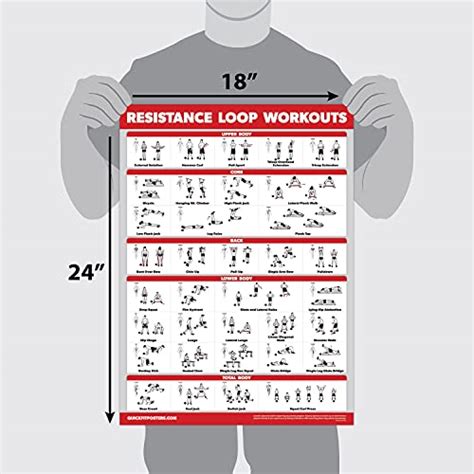 Pack Resistance Bands And Resistance Loops Workout Posters Set Of