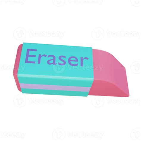 D Eraser Object With Transparent Background Png