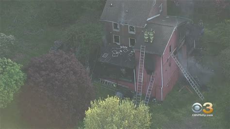 Firefighter Injured Battling House Fire In Westtown Township Cbs Philadelphia