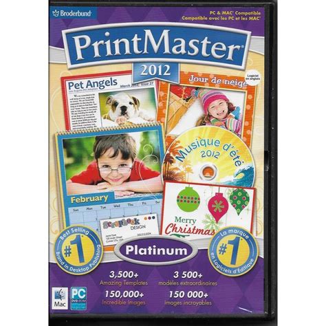 Broderbund Printmaster Platinum 2012 Vintage Dvd Windows Xp Vista 7 Mac