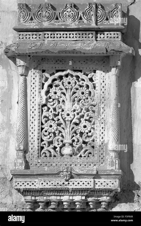 Jali Window Jali Grill Jali Design Kutch Gujarat India Asia Stock