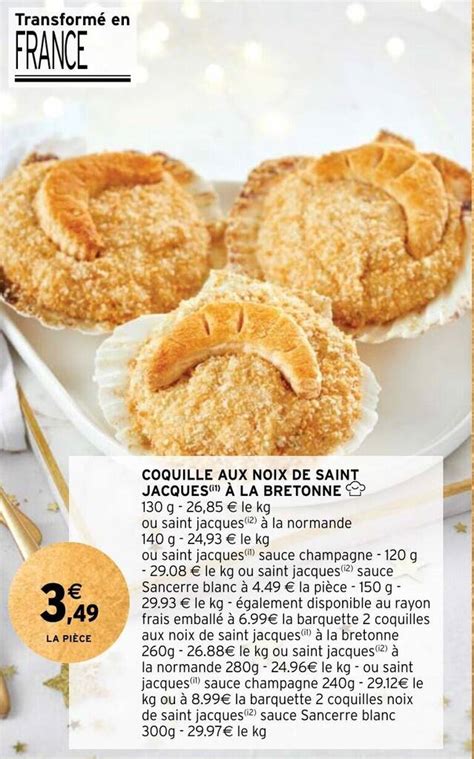 Promo COQUILLE AUX NOIX DE SAINT JACQUES ¹ À LA BRETONNE chez Intermarché