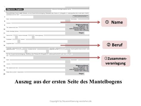 Aufbau und Struktur der Steuererklärung Steuererklärung Grundlagen