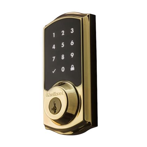 Kwikset Smartcode Lifetime Polished Brass Single Cylinder Deadbolt 1 Cylinder Smartkey