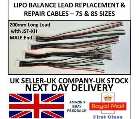 Lipo Battery Balance Repair Replacement Lead Cable 20cm Jst Xh Male 7s