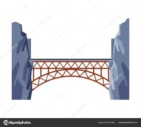 Railroad Bridge, Architectural Design Element, Bridge Construction Flat ...