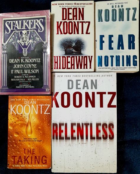 Lot Of 5 Dean Koontz Relentless Fear Nothing Stalkers Hideaway Taking