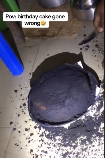 Baker Cries Out As Clients Birthday Cake Gets Burnt