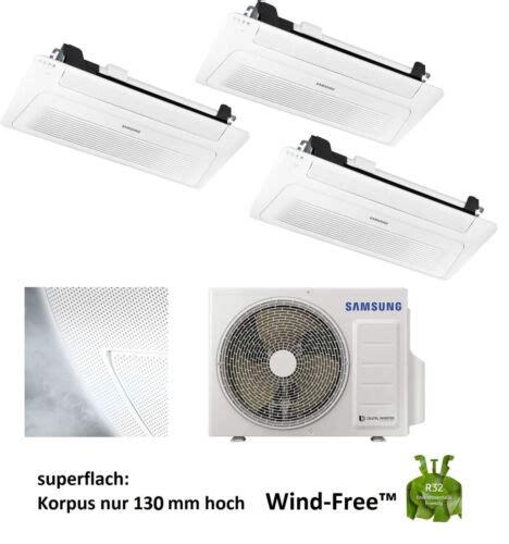 Samsung Wind Free Weg Kassette X Kw Klimaanlage W Rmepumpe