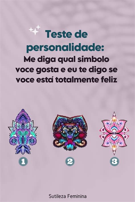 Teste de personalidade Me diga qual símbolo você gosta e eu te digo se