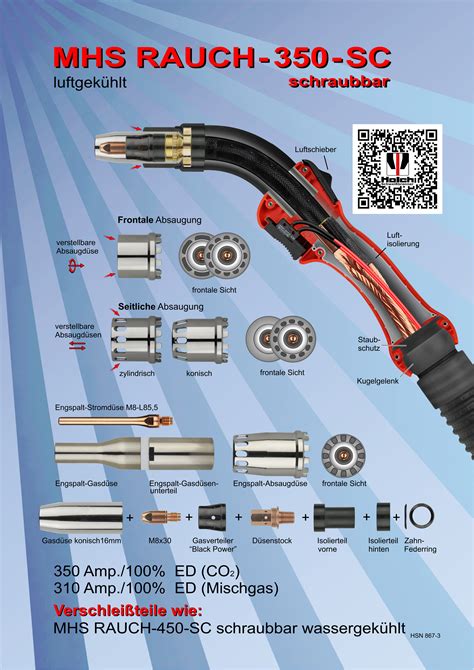 MHS RAUCH 350 SC schraubbar Holch Schweißbrenner