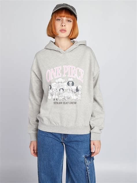 Sweat à capuche One Piece Gris Kiabi 20 00