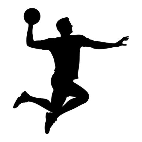 Premium Vector Handball Player Silhouette Vector Illustration