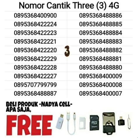 Jual Bayar Di Tempat Cod Kartu Perdana Nomor Cantik Three G