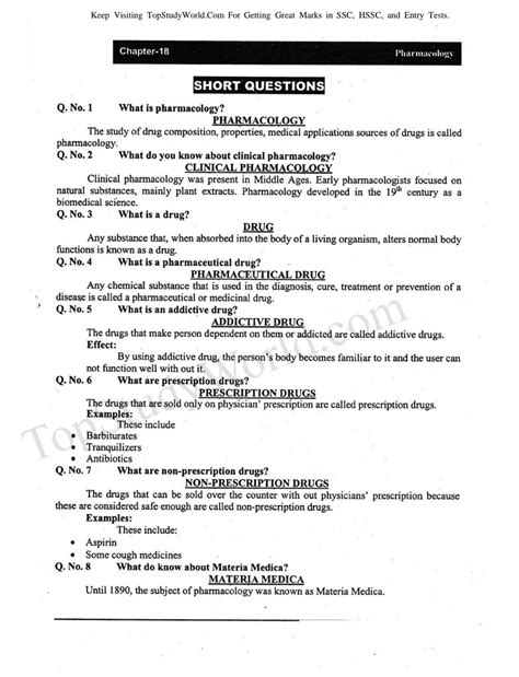 Solution Biology Pharmacology Chapter Grade With Mcqs Studypool