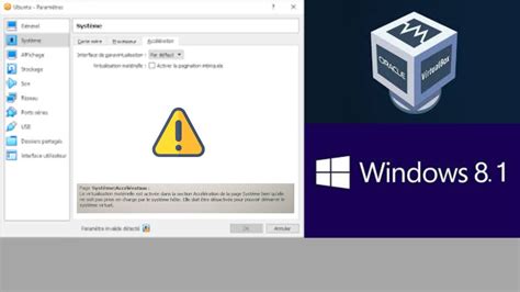 Réglé Le Problème Paramètres Invalide Détecté Dans VirtualBox Sous