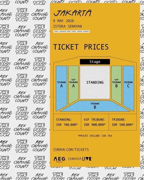 Tickets Rex Orange County Roc Tribun B C Tiket Voucher Tiket