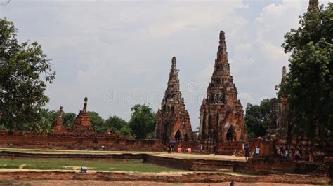 Wat Chai Wattanaram Templo Antiguo En Ayutthaya Tailandia Fotograf A