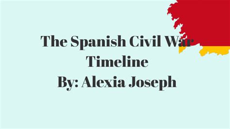 The Spanish Civil War Timeline by Alexia Joseph