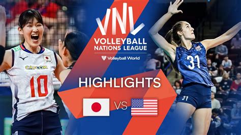 Jpn Vs Usa Highlights Week Women S Vnl Vcp Volleyball