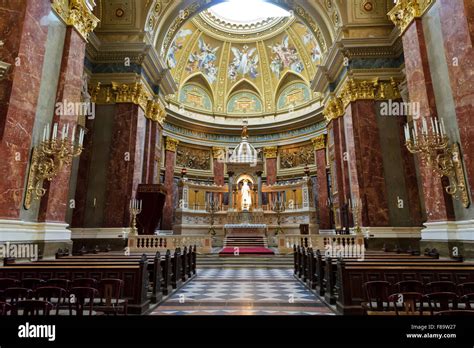 The Beautiful Altar Inside St Stephen S Basilica Budapest Hungary