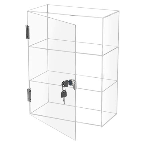 Buy 3 Shelf Clear Acrylic Display Case With Locklocking Display Case