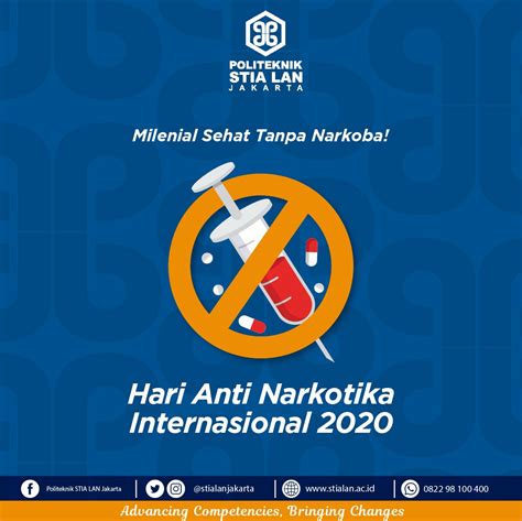 Selamat Hari Anti Narkotika Internasional 2020 Politeknik STIA LAN