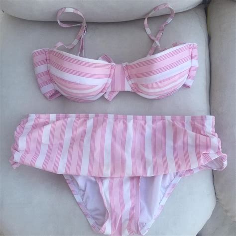 Juicy Couture Y K Bikini Set With Pink And White Depop