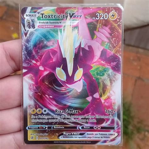 Carta Pokemon Toxtricity Vmax Original Copag Shopee Brasil