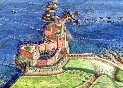 Dunbar Castle & Mary, Queen of Scots | Dunbar castle, Castle art ...