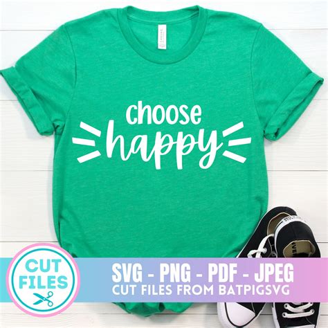 Choose Happy Svg Choose Happy Happy Svg Cricut Cut File Etsy Finland