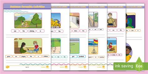 Sentence Scramble Activities For Learners Of Eal Twinkl