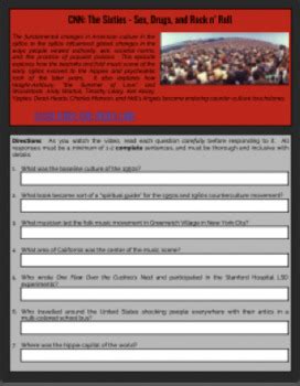 CNN The Sixties Sex Drugs And Rock N Roll Viewing Guide Google Doc