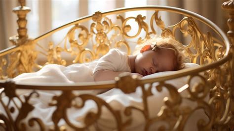 Premium Ai Image Peaceful Baby Sleeping In Crib